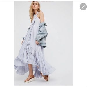 Free people endless summer wrap around dress in black